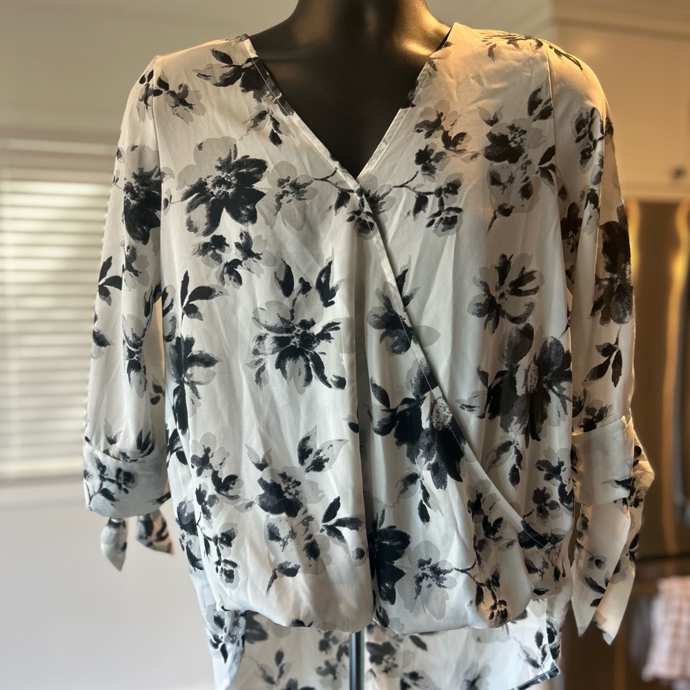Beautiful small crossover floral blouse by West Kai